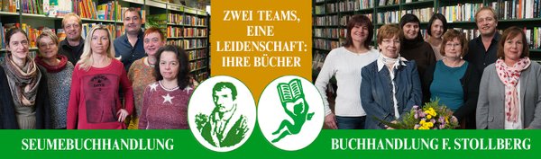 Die Teams der Seumebuchhandlung und Buchhandlung Stollberg